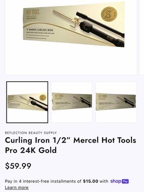 Hot Tools 1/2" Marcel Curling Iron in Black and Gold